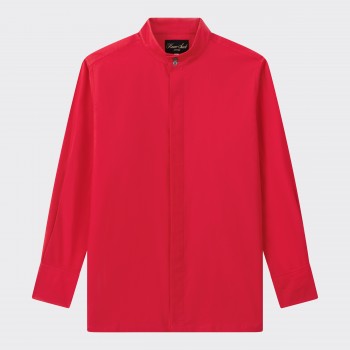 Chemise Col Officier : Rouge