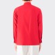 Band Collar Shirt : Red
