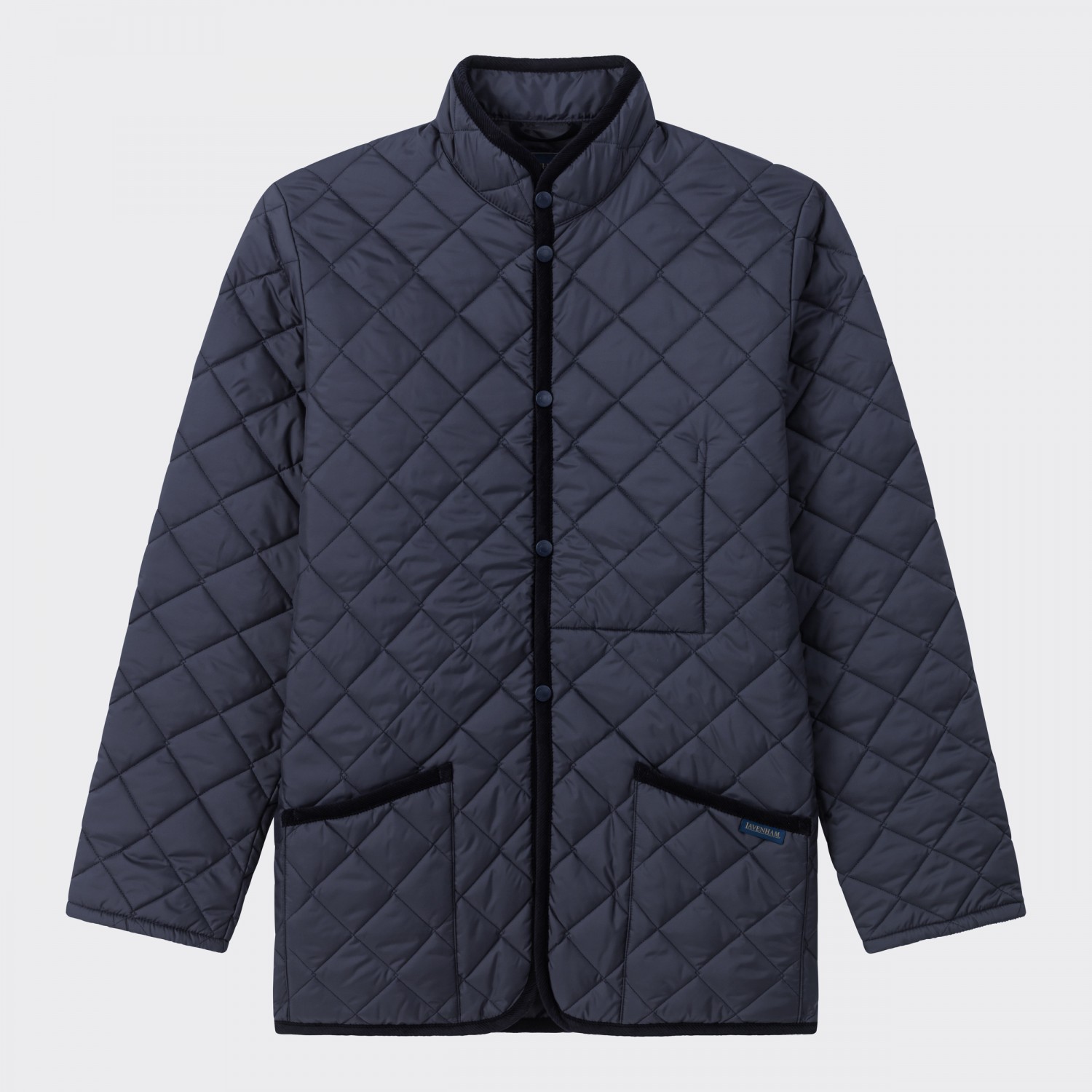 Banded collar jacket shop