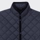 Only for BEIGE | Band Collar Quilted Jacket : Navy