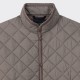Only for BEIGE | Band Collar Quilted Jacket : Greige