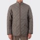 Only for BEIGE | Band Collar Quilted Jacket : Greige