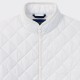 Only for BEIGE | Band Collar Quilted Jacket : White