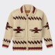 Pull Cowichan : Beige/Noir/Rouge 