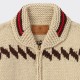 Pull Cowichan : Beige/Noir/Rouge 