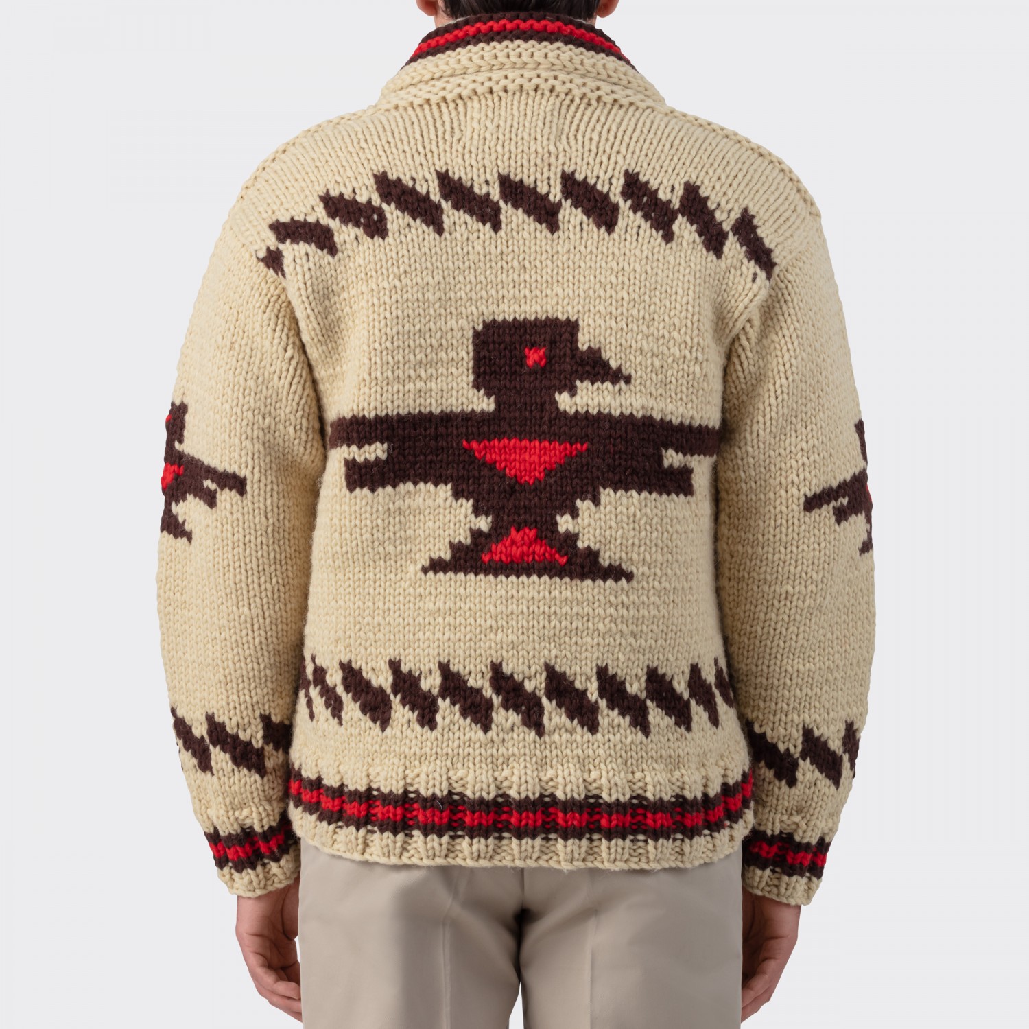 Canadian Sweater : Cowichan Sweater : Beige/Black/Red