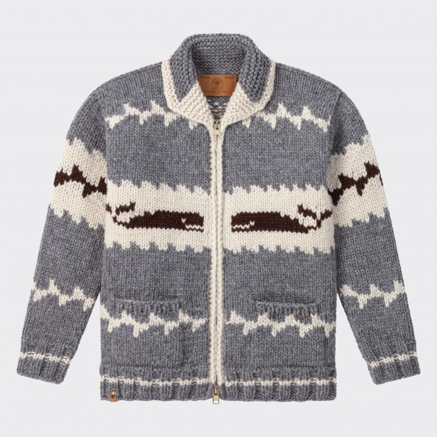 Cowichan Sweater : Grey/Ecru/Brown