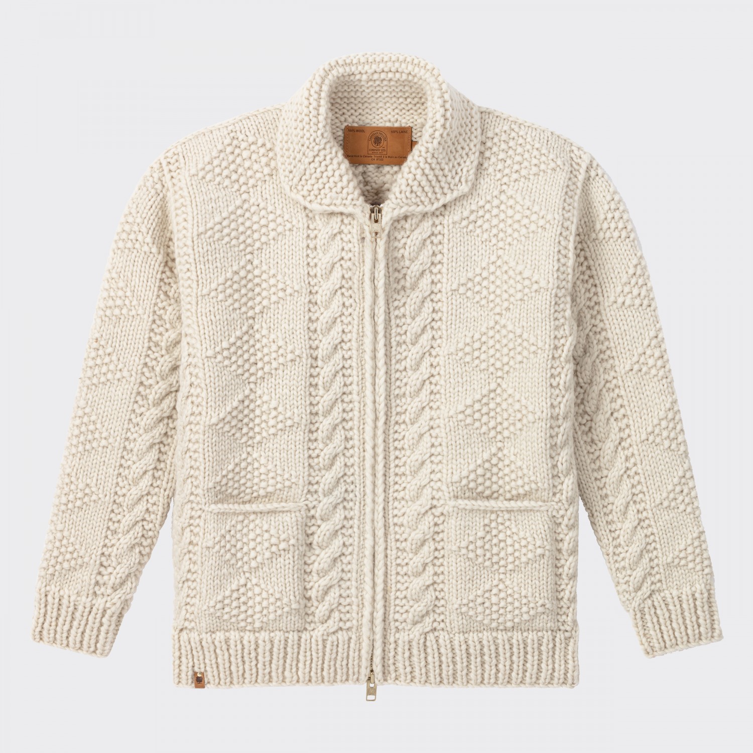 Canadian Sweater Cowichan Sweater Ecru
