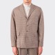 Dogtooth Merino Wool Teba Jacket : Beige  