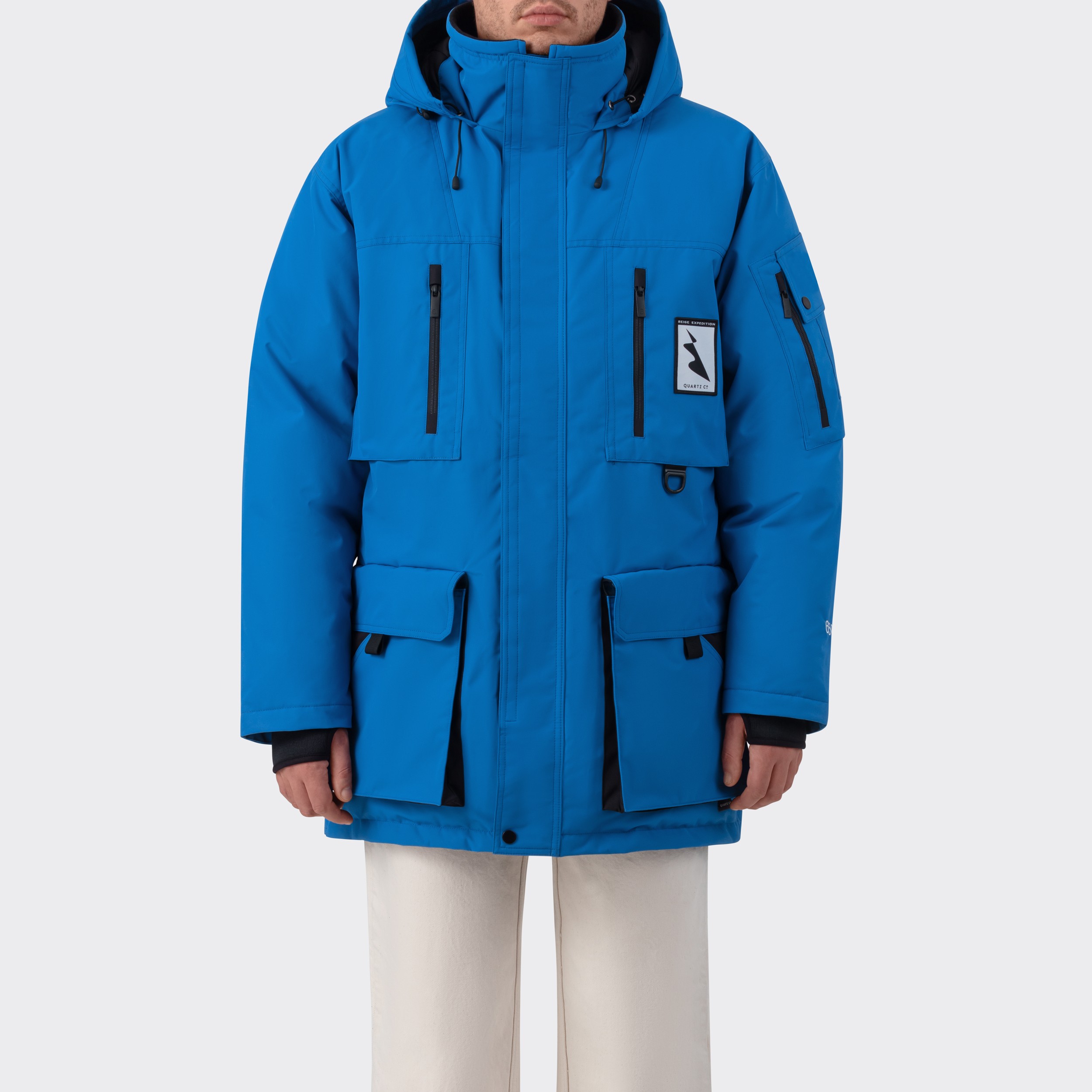 Quartz Co. for BEIGE BEIGE Expedition Parka Blue