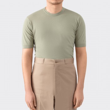 T-shirt Cotton Polo Shirt : Sage