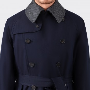 “AL II” Trench Coat : Navy