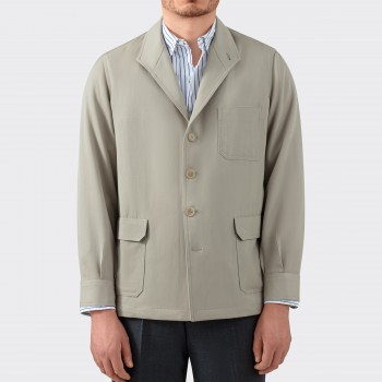 Teba Jacket Gabardine de Laine : Beige