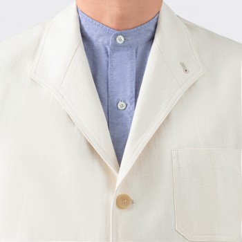 French Linen & Cotton Teba Jacket : Écru