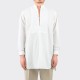 Mandarin Collar Kurta Shirt : White