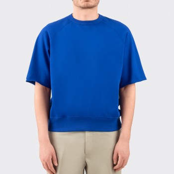 Sweatshirt Manches Courtes : Bleu  
