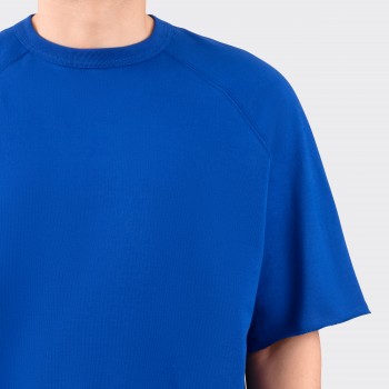 Sweatshirt Manches Courtes : Bleu  