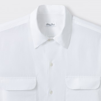 Two Pockets Shirt : White