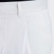 Cotton Single Pleat Trousers : White