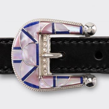 Ranger Belt Amérindienne en Nacre « Mother of Pearl » : Blanc