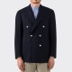 “Ballon” Fresco Double-Breasted Blazer : Navy