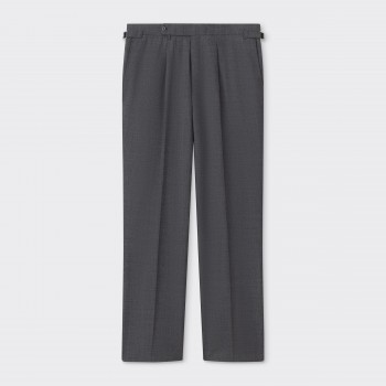 Pleated Fresco Trousers : Grey