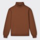 Pull Col Roulé Cachemire : Tabac