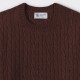 Cashmere Cable Knit Sweater : Brown