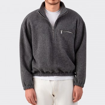 Polaire en Laine : Gris