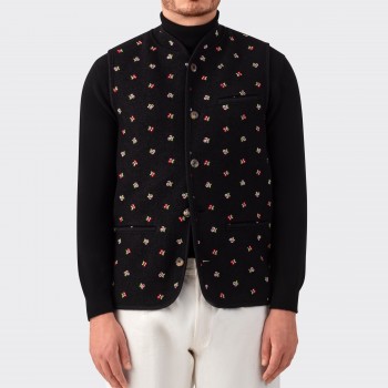 Walker Jacket Flowers : Black