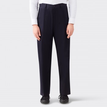 “PAUL” Wool Twill Trousers : Navy