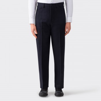 1943 Melton Wool Trousers : Dark Navy