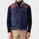 Down Vest : Navy/Sky Blue