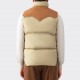 Down Vest : Beige/Dark Brown