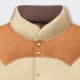 Down Vest : Beige/Dark Brown