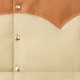 Down Vest : Beige/Dark Brown