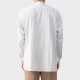 Chemise Col Officier Rayures : Blanc/Blanc