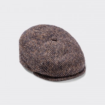 Casquette «  6 Panels  » Donegal Larges Chevrons : Marron