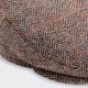 Casquette Oslo Harris Tweed : Marron/Rouge/Orange