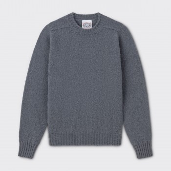 Brushed Wool Crewneck Knit : Dove Grey