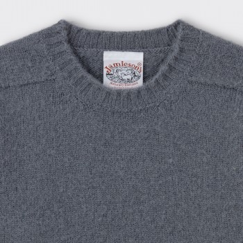 Brushed Wool Crewneck Knit : Dove Grey