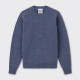 Brushed Wool Crewneck Knit : Mirage Blue