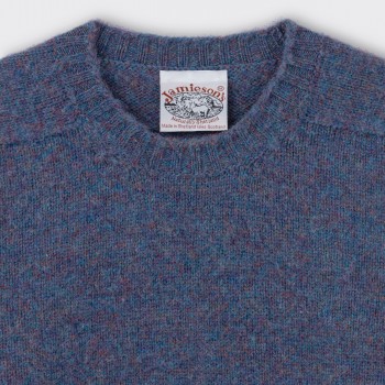 Brushed Wool Crewneck Knit : Mirage Blue