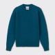 Brushed Wool Crewneck Knit : Petrol Blue