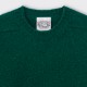 Pull Col Rond Laine Peignée : Vert Tartan