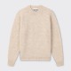 Brushed Wool Crewneck Knit : Natural White