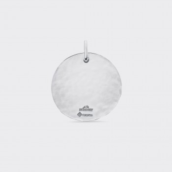 Hammered Simple Charm : 925 Silver