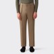 Pantalon à Pinces Lourde Gabardine : Beige