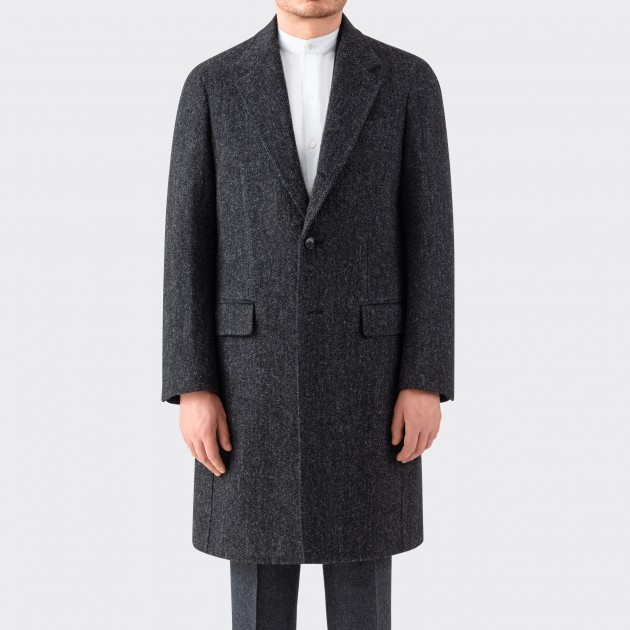 Harris Tweed Overcoat : Grey