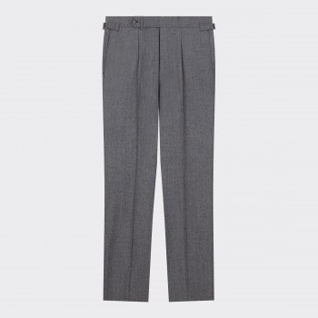 Pantalon en Flanelle : Gris Clair 